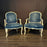 Pair of 19th Century French Louis XV King and Queen Armchairs or Fauteuils