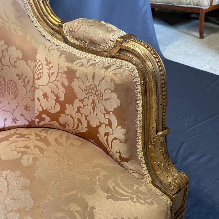 Pair of Exquisite Early 19th Century French Louis XVI Armchairs or Bergere Chairs