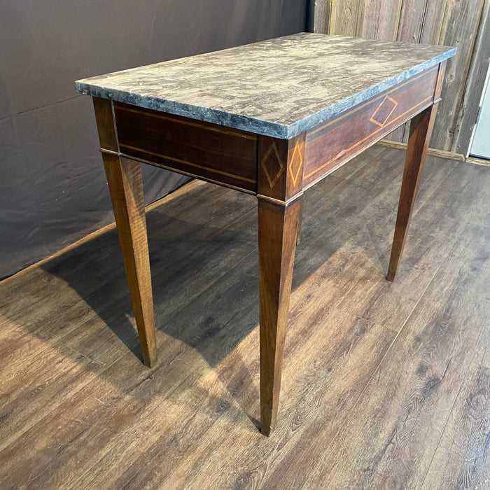 Elegant French Louis XVI Neoclassical Marble Top Console Table