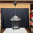 Antique Cast Iron Gas Lantern Pendant Light, Converted Gas Ceiling Fixture with Glass Shade