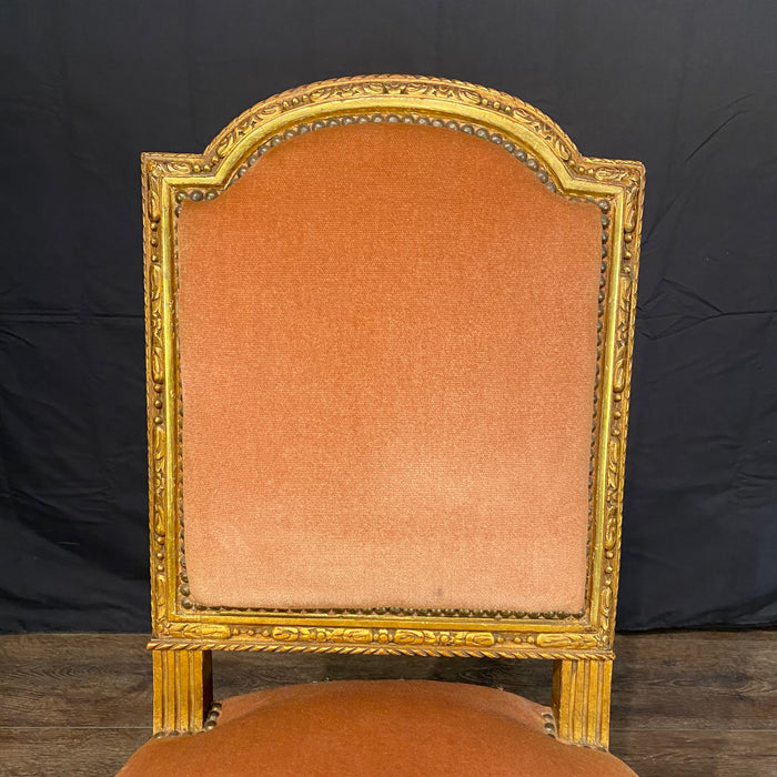 Pair of Antique French Louis XVI Side Chairs or Dining Chairs | Painted & Gilt Accent Chairs