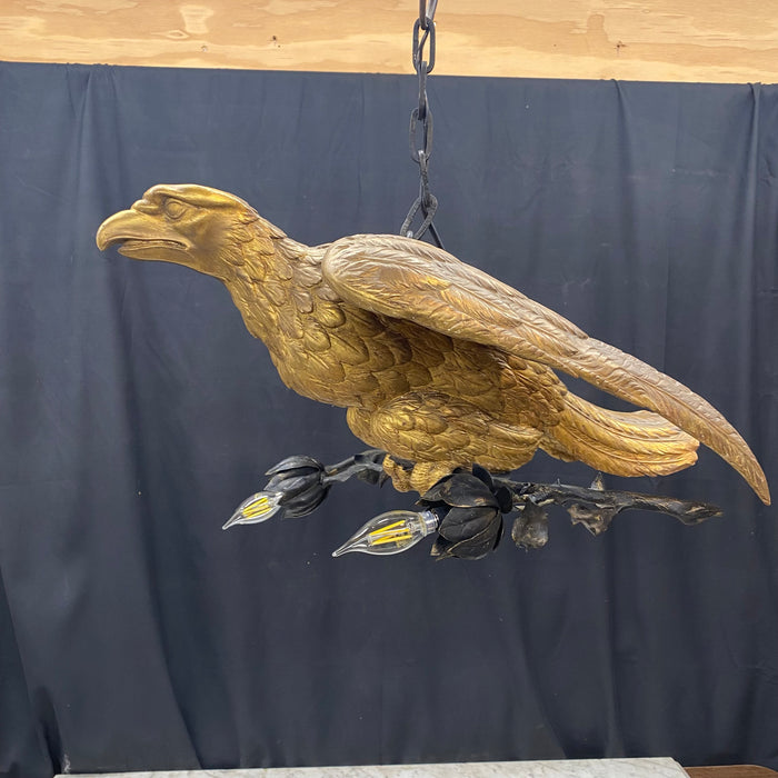 French Carved Gold Gilt Eagle Chandelier Museum Quality