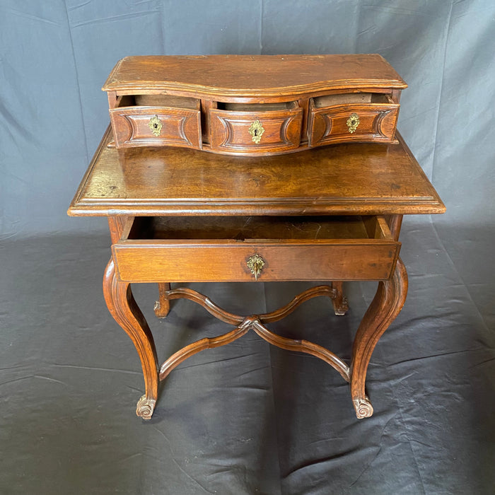 Exquisitely Carved Early Italian Petite Writing Desk or Accent Table