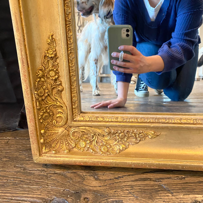 Antique French Empire Gold Gilt Wall Mirror 19th Century