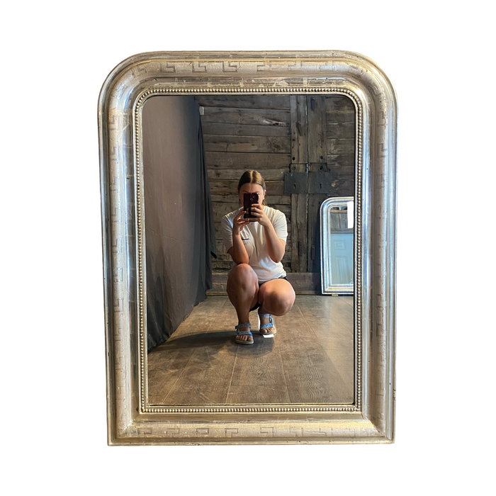 French 19th Century Louis Philippe Silver Gilt Mirror