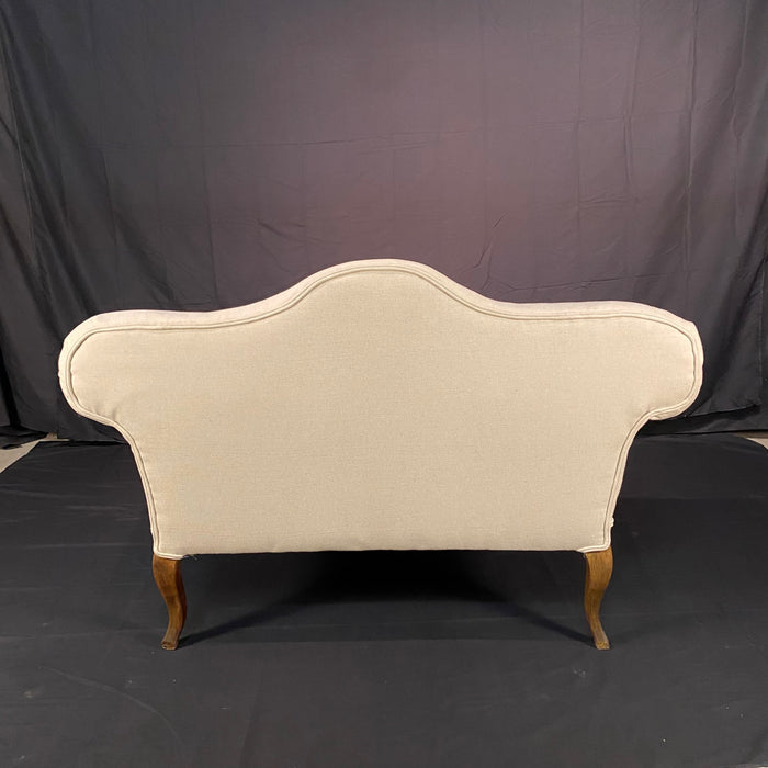 French Sofa or Loveseat Louis XV Triple Arched with New Upholstery
