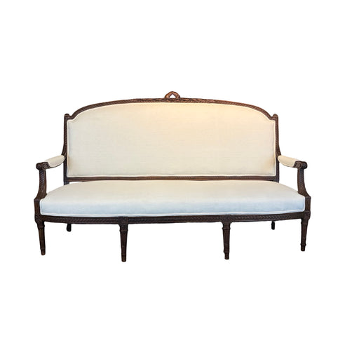 19th Century French Louis XVI Walnut Sofa or Canapé with Museum Quality Carving