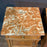 Pair of French Louis XVI Revival Oak Marble Top Nightstands with Floral Marquetry
