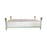 French Louis XVI Painted Daybed or Twin Size Single Bed with Foliage Carving in Original Eggshell Blue and Gold Paint