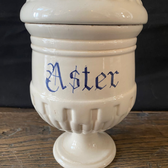 Antique Italian Apothecary Jar Venetian Aster Porcelain Urn Large