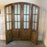 Antique French Four-Panel Folding Screen Room Divider with Beveled Glass Panels