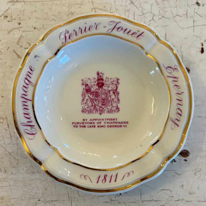 French Limoges Ashtray Dish for Perrier-Jouet Champagne