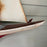 Large Vintage Metal Sailboat Yacht Wall Sculpture with Painted Hull and Wire Rigging
