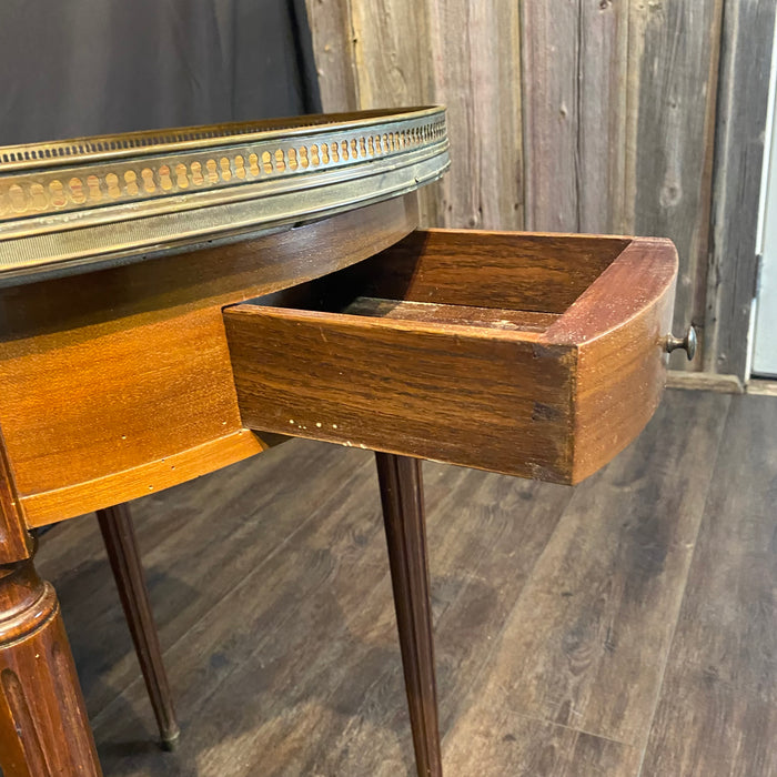 French Louis XVI Marble Top Bouillette or Games Table or Side Table