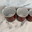 Set of Five French Reddish Brown Enamel Kitchen Canisters with Original Lids