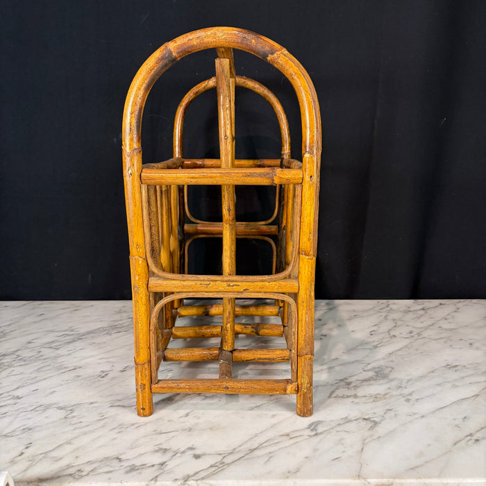 British Style Burnt Bamboo Magazine Rack