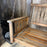Antique Maine Wooden Porch Swing with Slatted Seat and Decorative Cutout Back