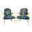 Pair of 19th Century French Louis XV King and Queen Armchairs or Fauteuils