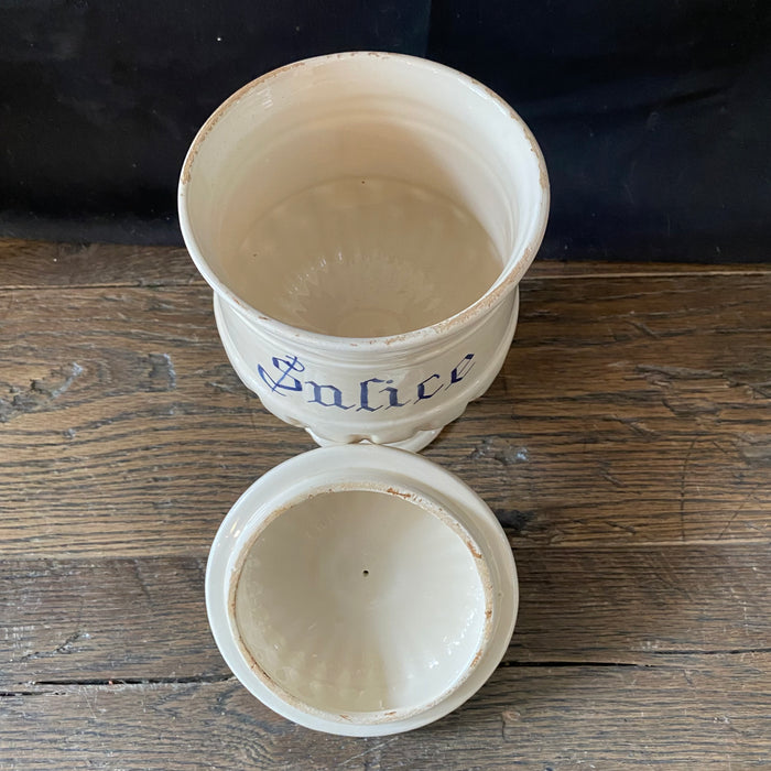 Antique Italian Apothecary Jar Venetian Salice Porcelain Urn Large