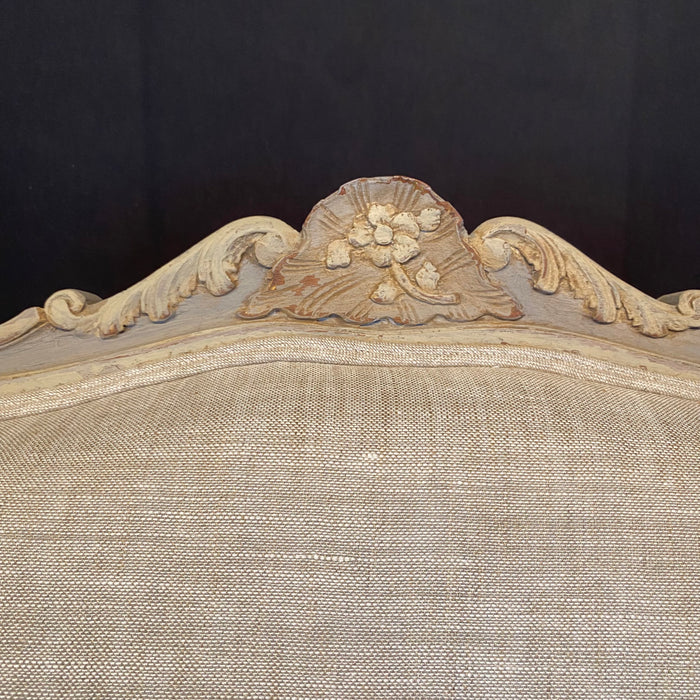French Pair Louis XV Armchairs or Fauteuils 19th Century Painted