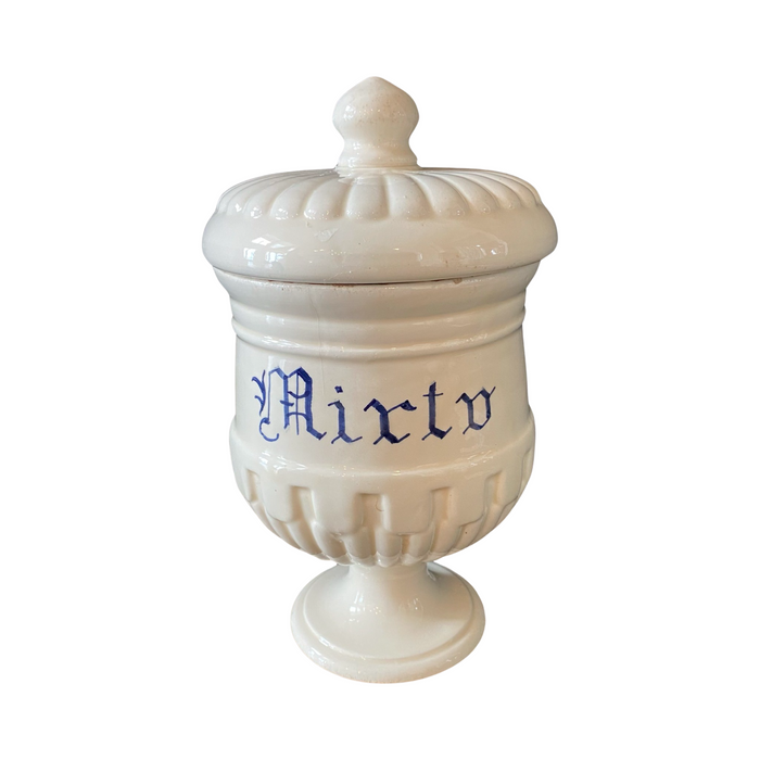 Antique Italian Apothecary Jar Venetian Mirto Porcelain Urn Large