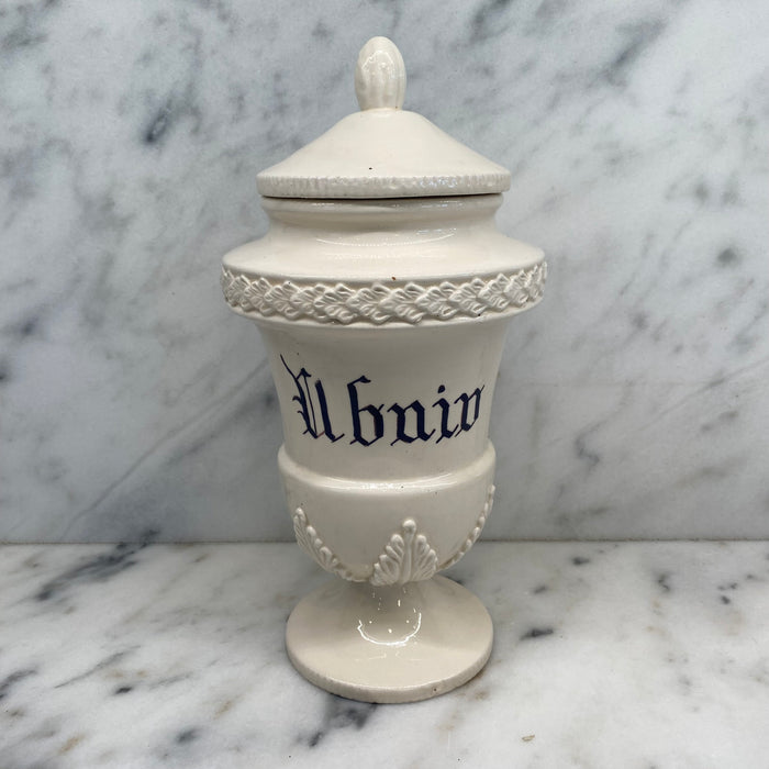Antique Italian Apothecary Jar Venetian Porcelain Urn Large