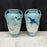 French Faience Three-Piece Vase and Jardinière Set with Swallows by Keller and Guerin