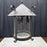 Antique Cast Iron Gas Lantern Pendant Light, Converted Gas Ceiling Fixture with Glass Shade
