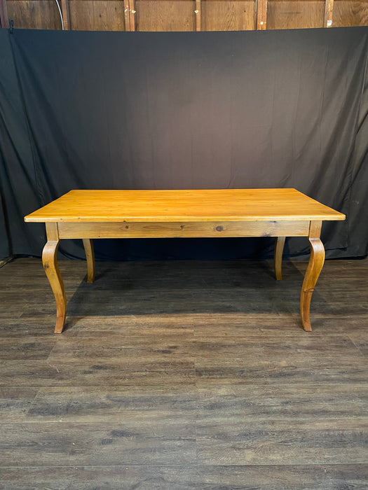 French Provincial Farmhouse Style Pine Dining Table