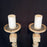 Pair of Monumental 19th Century French Carved Architectural Wood Church Altar Candlesticks with Barley Twist Columns, Almost 4 Feet Tall