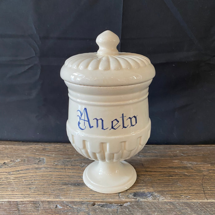 Antique Italian Apothecary Jar Venetian Aneto Porcelain Urn Large