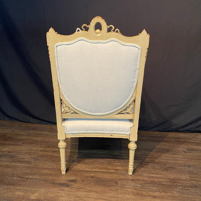 Pair of Antique French Neoclassical Armchairs or Fauteuils Louis XVI