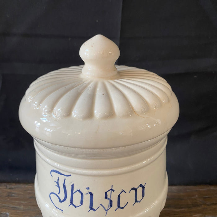 Antique Italian Apothecary Jar Venetian Ibisco Porcelain Urn Large