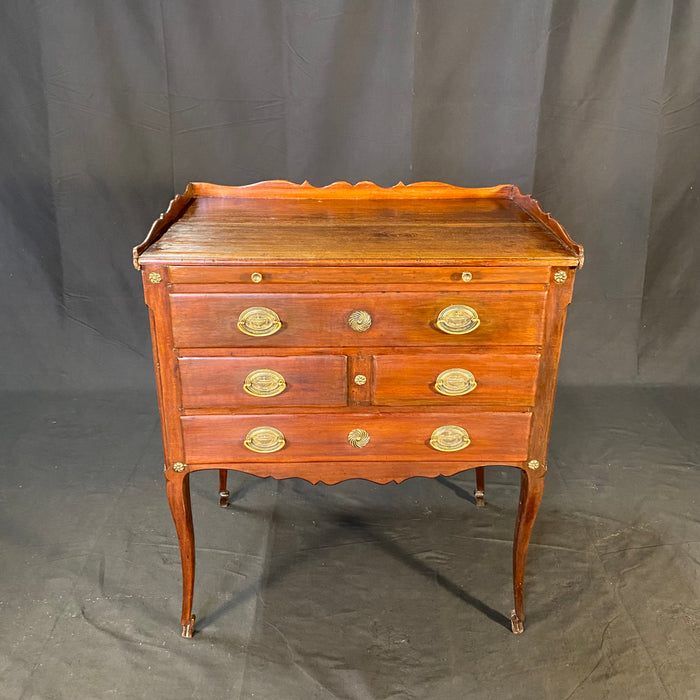 French 18th Century Regency 5-Drawer Petite Commode Chest of Drawers or Side Table with Writing Leaf