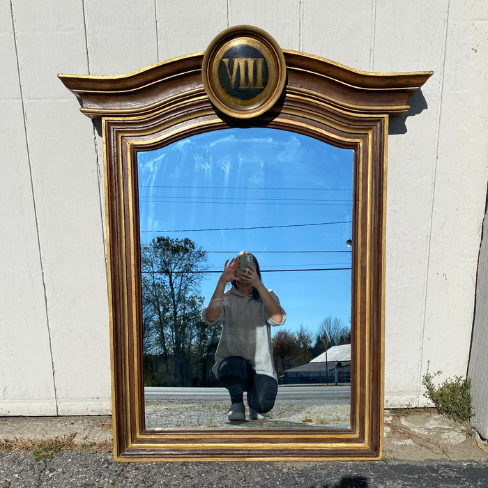 Museum Quality Historic French 19th Century Church Placard or Plaque Frame Mirror (VIII)