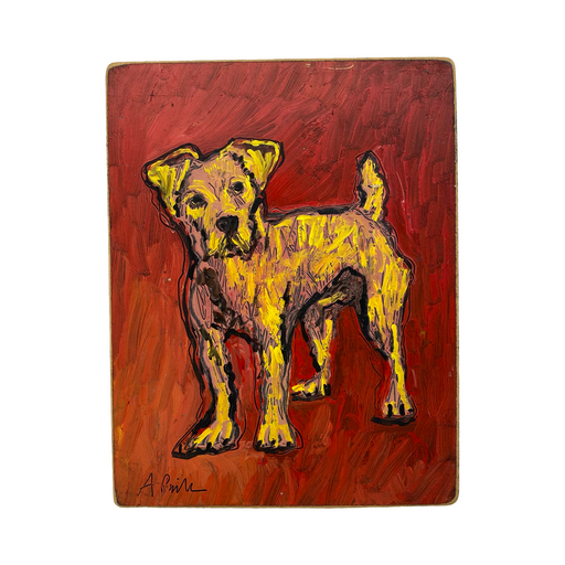 Dog Pet Portrait Original Oil of a Family Pet Dog Signed Pet Portrait