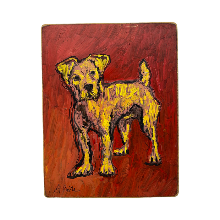 Dog Pet Portrait Original Oil of a Family Pet Dog Signed Pet Portrait