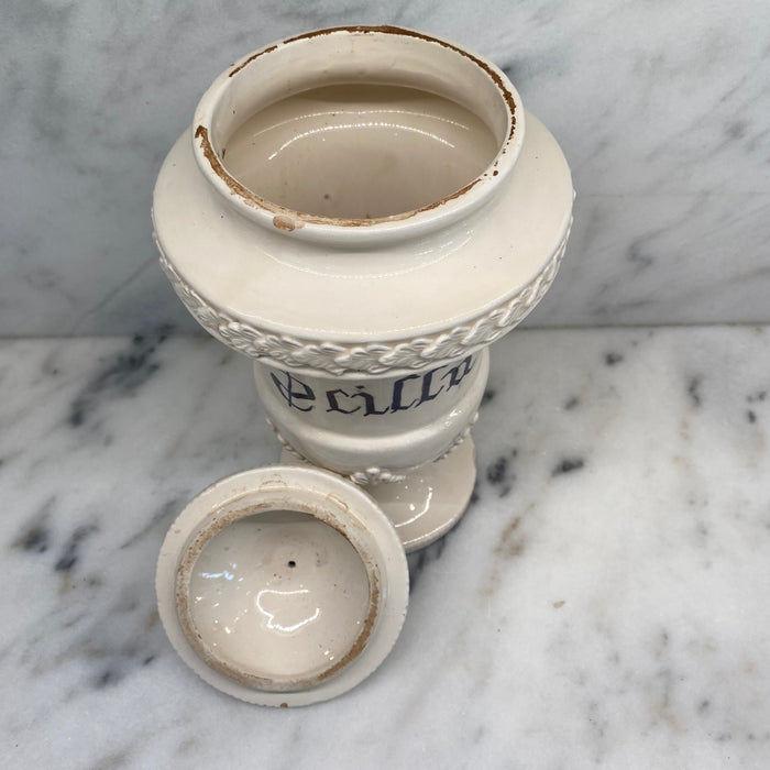 Antique Italian Apothecary Jar Venetian Porcelain Urn Large "Scilla"