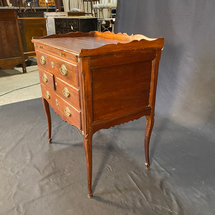 French 18th Century Regency 5-Drawer Petite Commode Chest of Drawers or Side Table with Writing Leaf