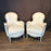 Pair of Antique French Louis XV Painted Bergère Armchairs