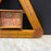 Antique Inlaid Triangular Cribbage Board with Integrated Card Holder