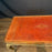 French Louis XV Coffee Table Gold Gilt Paint Carved with Leather Embossed Top