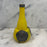 French Art Nouveau Vase Yellow Glass with Pressed Silver Floral Mounts
