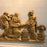 French Early 19th Century Louis XVI Period Trumeau Mirror with Pastoral Scene in Original Gold Gilt