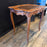 Antique French Louis XV Side Table or Desk with Inlaid Embossed Leather Top