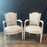 Pair of Antique French Louis XVI Neoclassical Painted Armchairs or Fauteuils
