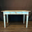 Antique French Provincial Painted Table or Desk with Drawer, Pale Blue Patina