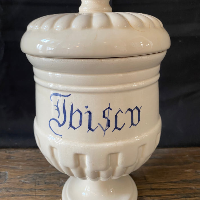 Antique Italian Apothecary Jar Venetian Ibisco Porcelain Urn Large