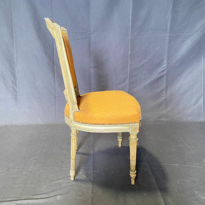 Elegant and Rare 19th Century Classic French Louis XVI Pair of Side or Dining Chairs