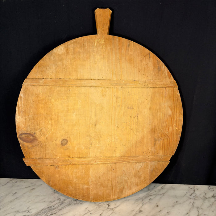 Vintage French Round Bread Board or Dough Board
